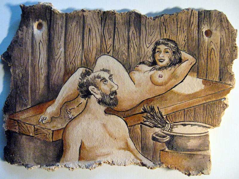 сувенирная плакетка "Баня"