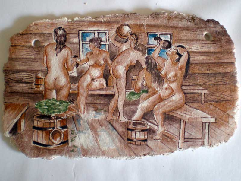 сувенирная плакетка "Баня"